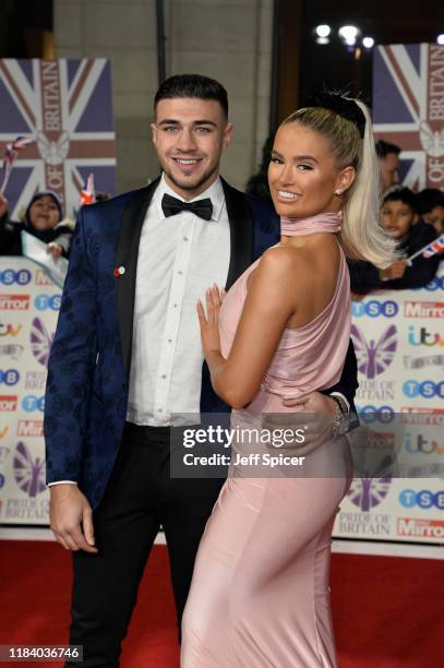 Tommy Fury and Molly-Mae Hague attend Pride Of Britain Awards 2019 at The Grosvenor House Hotel on October 28, 2019 in London, England.