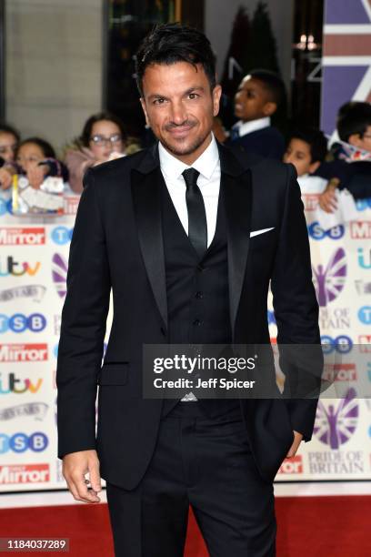 Peter Andre attends Pride Of Britain Awards 2019 at The Grosvenor House Hotel on October 28, 2019 in London, England.