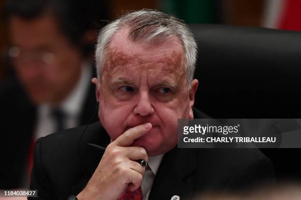 Deputy Secretary of State John J. Sullivan attends the first plenary session of the G20 foreign ministers' meeting in Nagoya, Aichi prefecture on...