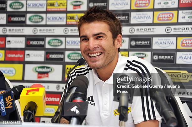 Adrian Mutu is unveiled by AC Cesena as their new player during a press conference at Dino Manuzzi Stadium on July 7, 2011 in Cesena, Italy.