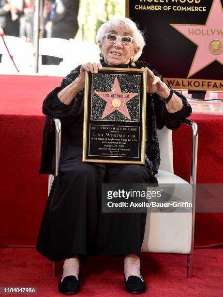 Lina Wertmuller is honored with a Star on the Hollywood Walk of Fame on October 28, 2019 in Hollywood, California.