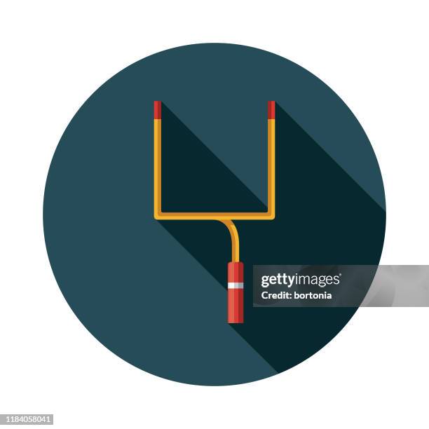 american football field goal post icon - football goal post stock-grafiken, -clipart, -cartoons und -symbole