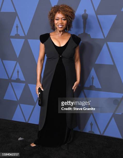Alfre Woodard arrives at the Academy Of Motion Picture Arts And Sciences' 11th Annual Governors Awards at The Ray Dolby Ballroom at Hollywood &...