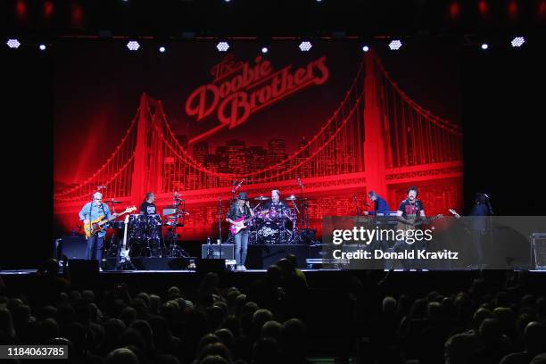 The Doobie Brothers perform in Etess Arena at Hard Rock Hotel & Casino Atlantic City on November 22, 2019 in Atlantic City, New Jersey.