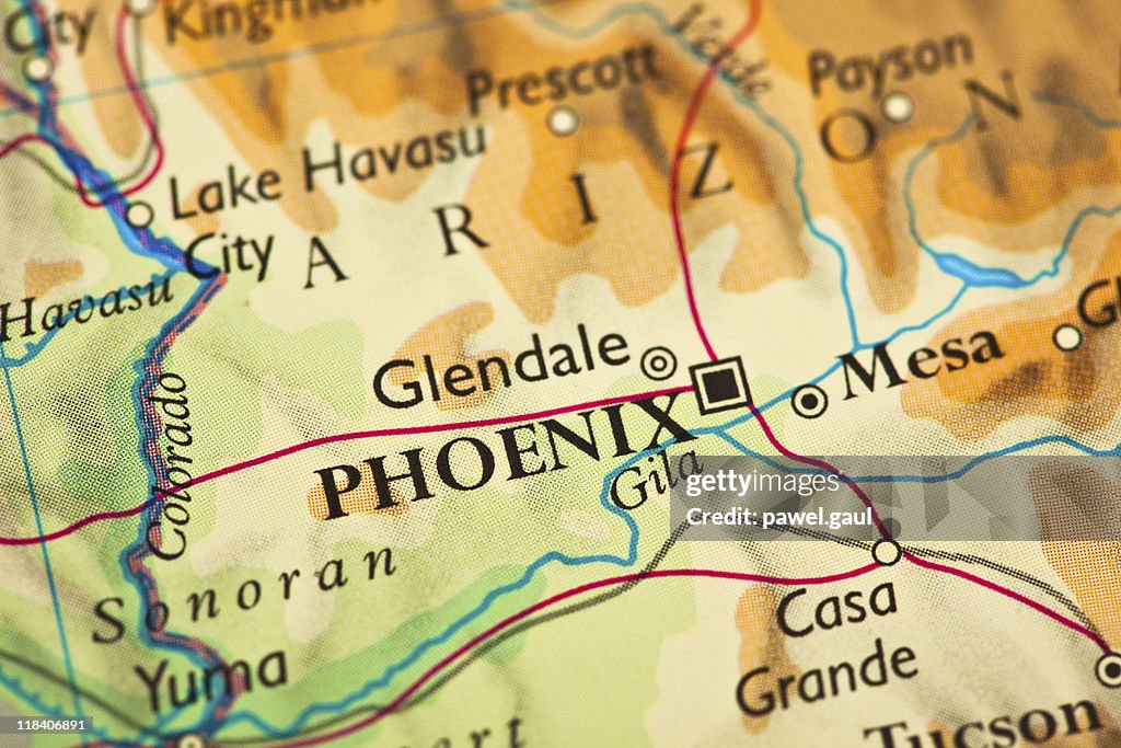 Phoenix, AZ mapa