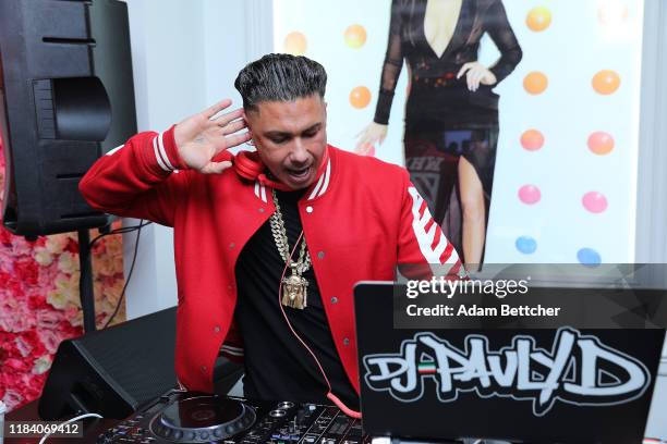 Jersey Shore star and DJ, Pauly D performs at the grand opening of the Sugar Factory at Mall of America on November 22, 2019 in Bloomington,...