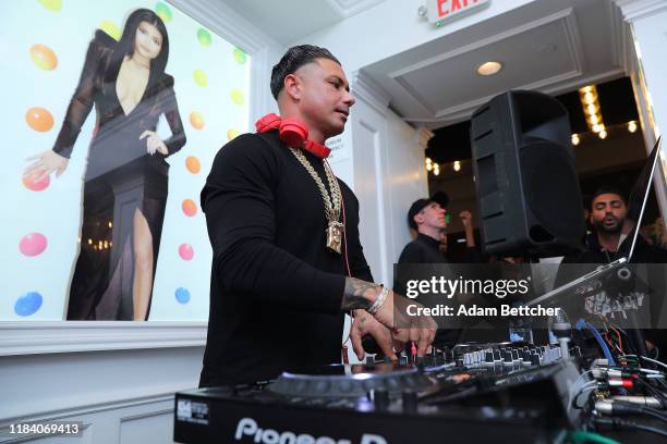 Jersey Shore star and DJ, Pauly D performs at the grand opening of the Sugar Factory at Mall of America on November 22, 2019 in Bloomington,...