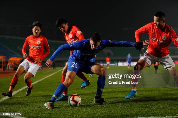 Ivan Santini of Jiangsu Suningi in action during the 2019 China Super League between Beijing Renhe and Jiangsu Sunning at Beijing Fengtai Stadium on...