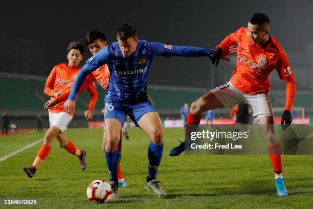 Ivan Santini of Jiangsu Suningi in action during the 2019 China Super League between Beijing Renhe and Jiangsu Sunning at Beijing Fengtai Stadium on...