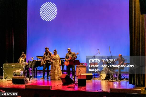 American pianist George Burton, South African musician Linda Sikhakhane on soprano and tenor saxophones, South African singer Thandiswa Mazwai,...