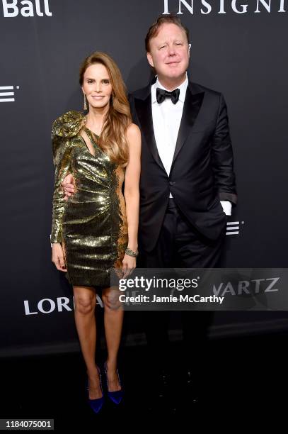 Honorees Amy and Brian France arrive at the Angel Ball 2019 hosted by Gabrielle's Angel Foundation at Cipriani Wall Street on October 28, 2019 in New...