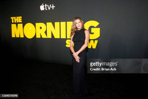 Jennifer Aniston attends Apple's global premiere of "The Morning Show" at Josie Robertson Plaza and David Geffen Hall, Lincoln Center for the...