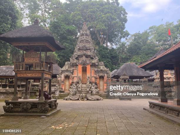 bali ubud indonesia temple - ubud monkey forest stock pictures, royalty-free photos & images