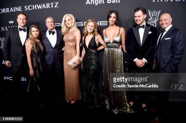 Honoree Marc J. Leder and family arrive at the Angel Ball 2019 hosted by Gabrielle's Angel Foundation at Cipriani Wall Street on October 28, 2019 in...