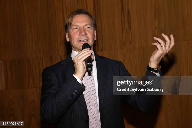 Florian Leonhard on stage at PAGANINI HONORS PAGANINI, A Tribute To Niccolo Paganini By Maria Elena Paganini on October 28, 2019 in New York City.