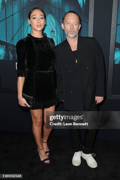 Dajana Roncione and Thom Yorke attends the Premiere of Warner Bros Pictures' "Motherless Brooklyn" on October 28, 2019 in Los Angeles, California.