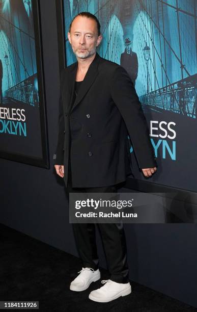 Thom Yorke attends the premiere of Warner Bros Pictures' "Motherless Brooklyn" on October 28, 2019 in Los Angeles, California.