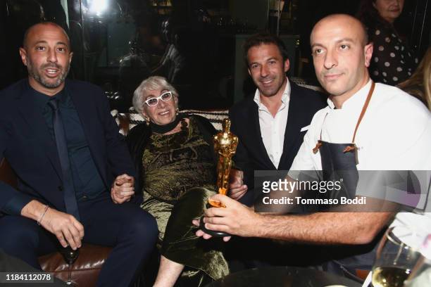 Guest, Lina Wertmuller, Alessandro Del Piero and Luigi Fineo attend the Lina Wertmuller "True Italian Taste" Gala Reception Dinner Co-Hosted By The...