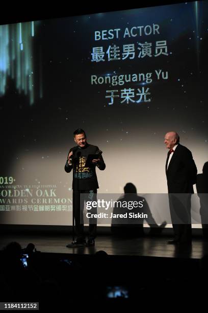 Rongguang Yu and Charles Sullivan attend the 2019 Asian-American TV&Film Festival at Symphony Space on October 28, 2019 in New York City.
