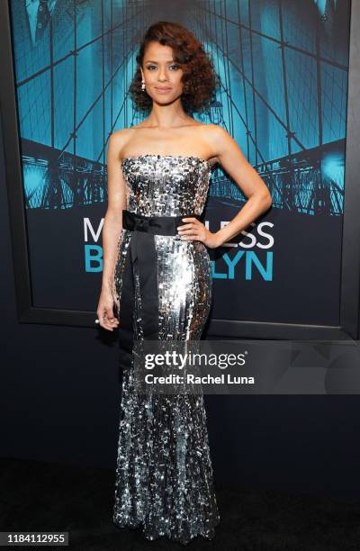 Gugu Mbatha-Raw attends the premiere of Warner Bros Pictures' "Motherless Brooklyn" on October 28, 2019 in Los Angeles, California.