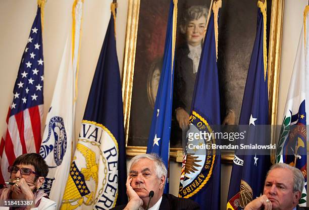 Committee Co-Chair Rosa DeLauro , Rep Barney Frank and Rep. Mike Doyle listen during a hearing of the House Democratic Steering Hearing on Capitol...