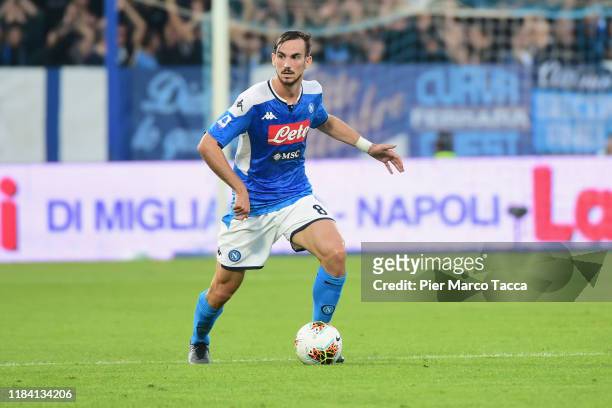 Fabian Ruiz of SSC Napoli in action during the Serie A match between SPAL and SSC Napoli at Stadio Paolo Mazza on October 27, 2019 in Ferrara, Italy.