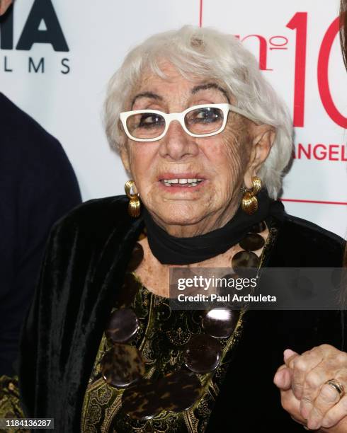 Screenwriter Lina Wertmuller attends the True Italian Taste Gala Reception Honoring Lina Wertmuller at N.10 on October 28, 2019 in Los Angeles,...