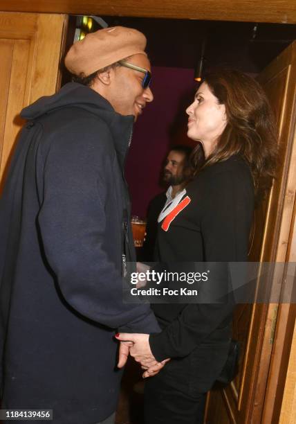 Caroline Barclay and Doc Gyneco attend Jean Marie Bigard « Ogre » Perfume Launch Party at Manko Club on October 28, 2019 in Paris, France.