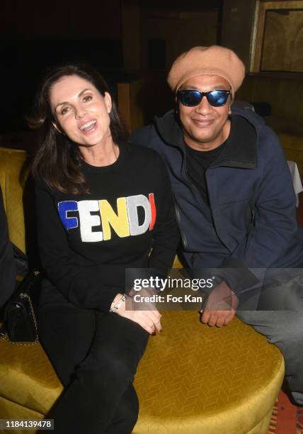 Caroline Barclay and Doc Gyneco attend Jean Marie Bigard « Ogre » Perfume Launch Party at Manko Club on October 28, 2019 in Paris, France.