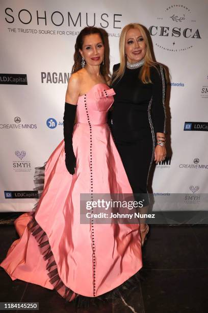 Jean Shafiroff and Maria Elena Paganini attend Paganini Honors Paganini at Ascent Lounge on October 28, 2019 in New York City.