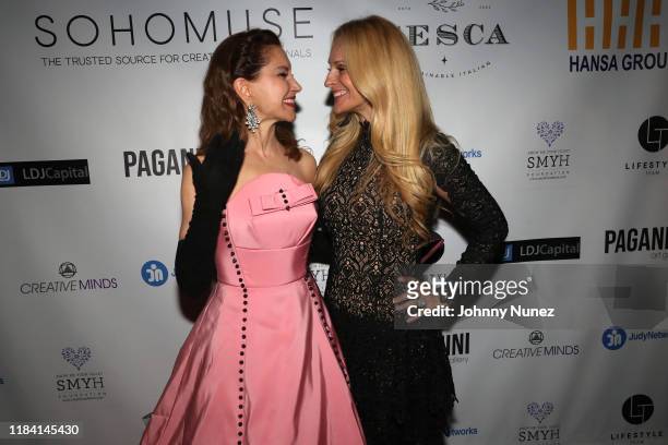 Jean Shafiroff and Consuelo Vanderbilt Costin attend Paganini Honors Paganini at Ascent Lounge on October 28, 2019 in New York City.
