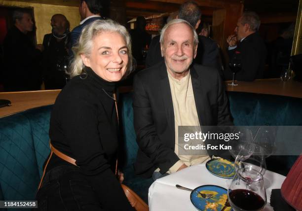 Patrice Laffont and Valerie attend Jean Marie Bigard « Ogre » Perfume Launch Party at Manko Club on October 28, 2019 in Paris, France.