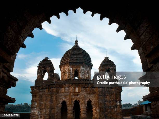 gokulchand temple, gokulnagar, bankura - temple of warriors foto e immagini stock
