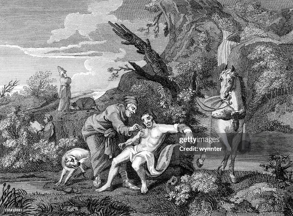 The Good Samaritan, an 18th Century Illustration