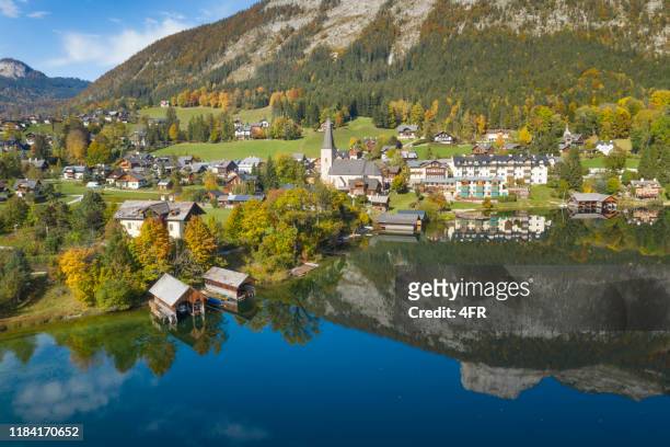 altaussee village, styria, austria - bad aussee stock pictures, royalty-free photos & images