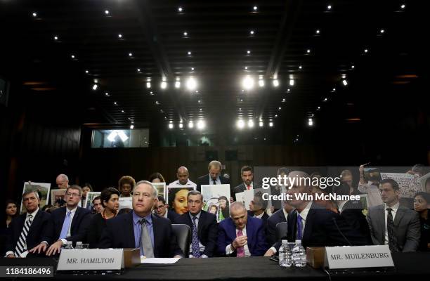 Dennis Muilenburg , president and CEO of the Boeing Company, and John Hamilton , vice president and chief engineer of Boeing Commercial Airplanes,...