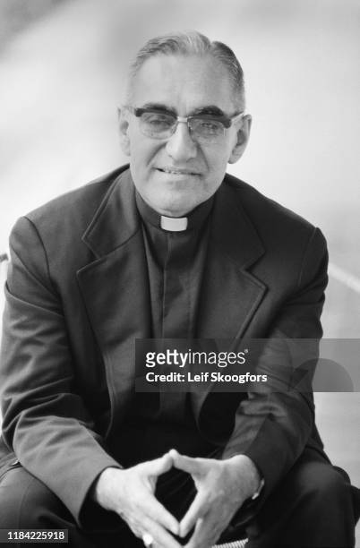 Portrait of the Archbishop of San Salvador Oscar Romero , San Salvador, El Salvador, 1979.