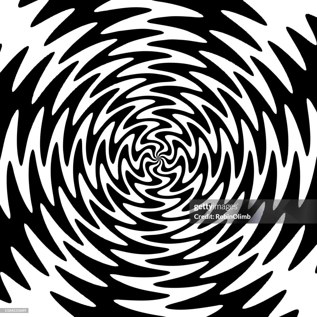 Black nd White Psychedelic Twist Background