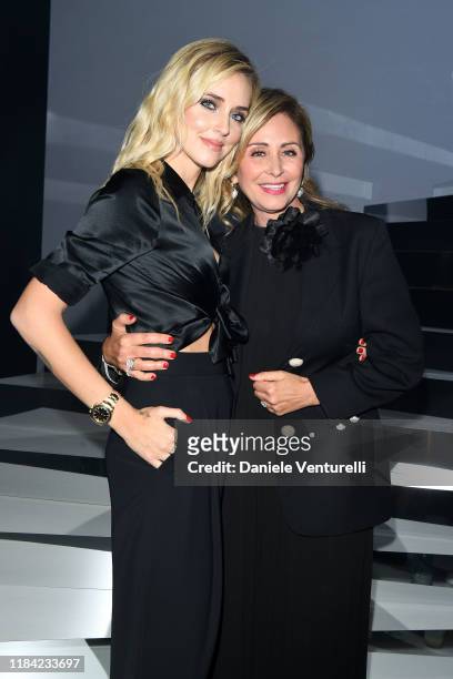 Marina Di Guardo and Chiara Ferragni attend the White Cabaret "La Premiére" - Intimissimi Show on October 29, 2019 in Verona, Italy.