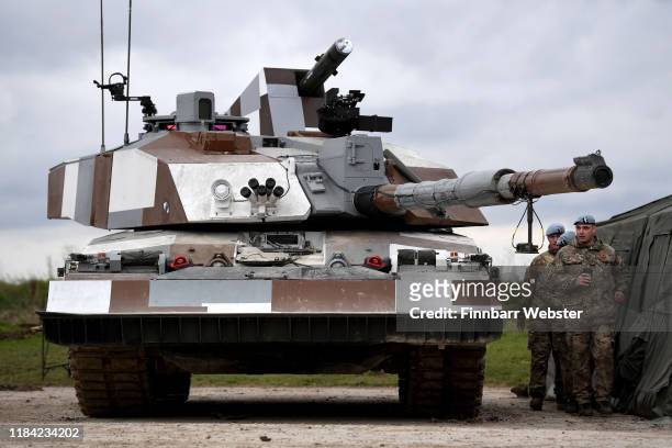 The demonstration vehicle 'Streetfighter 2' is a concept-upgrade Challenger Main Battle Tank developed by the Royal Tank Regiment on display as the...