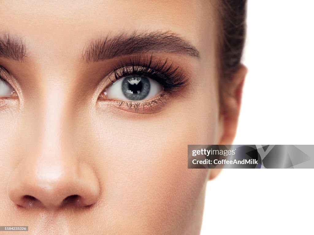 Close-up vrouw gezicht