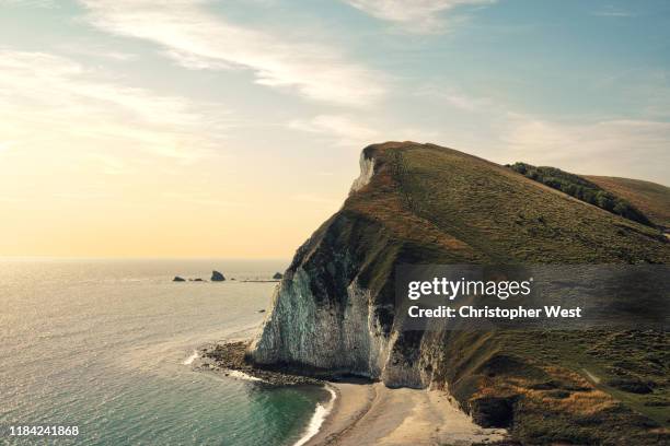 white cliffs of dorset - cliff stock pictures, royalty-free photos & images