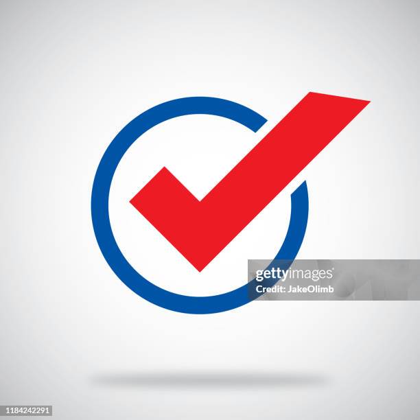 stockillustraties, clipart, cartoons en iconen met vinkje - voting ballot