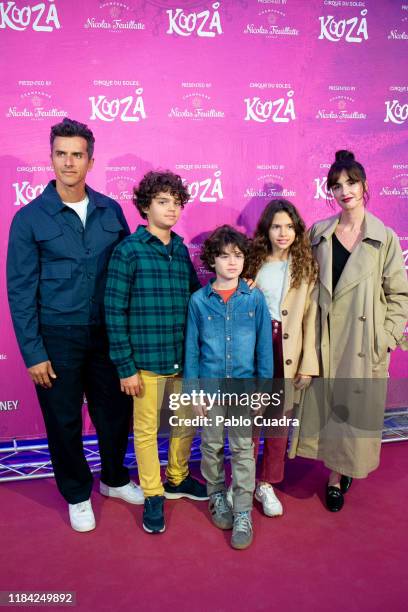 Spanish actress Paz Vega , her husband Orson Salazar and their sons Ava Salazar, Lenon Salazar and Orson Salazar Jr. Attend the Cirque Du Soleil...