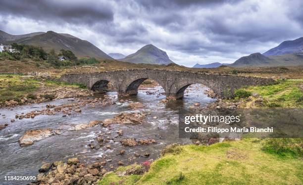 sligachan bridge - portree stock pictures, royalty-free photos & images