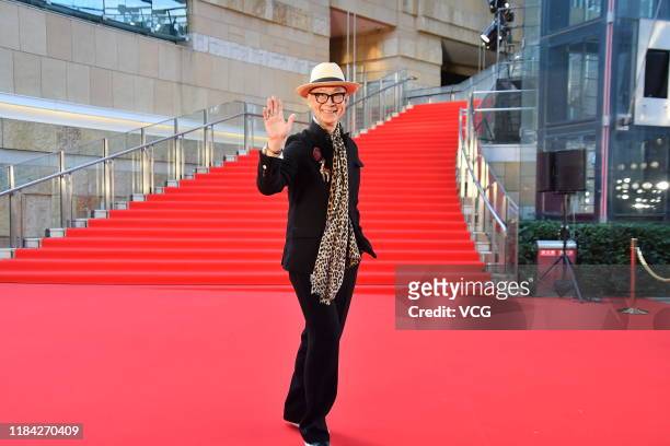 Director Yonfan arrives at the opening ceremony of Tokyo International Film Festival 2019 at Roppongi Hills on October 28, 2019 in Tokyo, Japan.