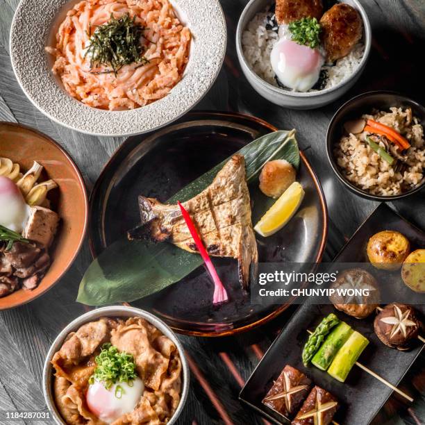 japanese cuisine food - japan food stock pictures, royalty-free photos & images