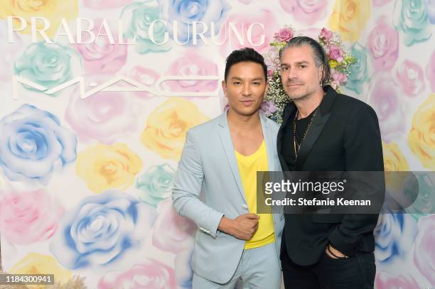 Prabal Gurung and Christian Carino attend Prabal Gurung Celebrates 10 Years & Book Launch at Sunset Tower Hotel on October 29, 2019 in West...