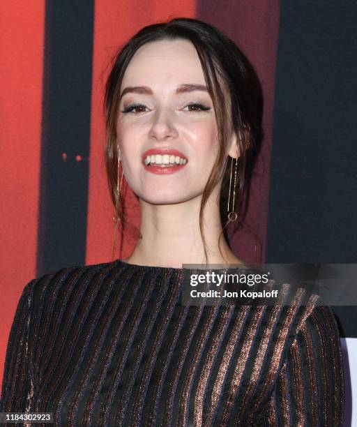 Alex Essoe attends the premiere of Warner Bros Pictures' "Doctor Sleep" at Westwood Regency Theater on October 29, 2019 in Los Angeles, California.