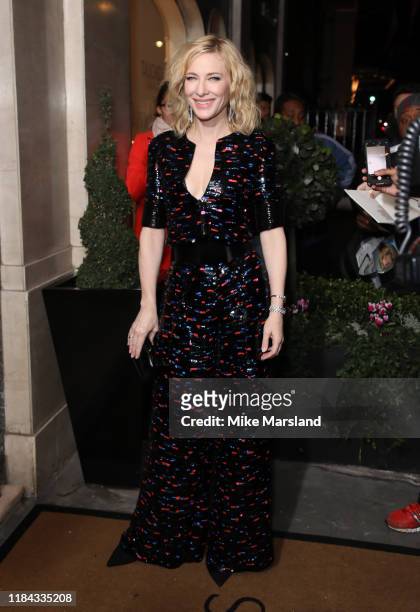 Cate Blanchett attends Harper's Bazaar Women Of The Year Awards 2019 at Claridge's Hotel on October 29, 2019 in London, England.